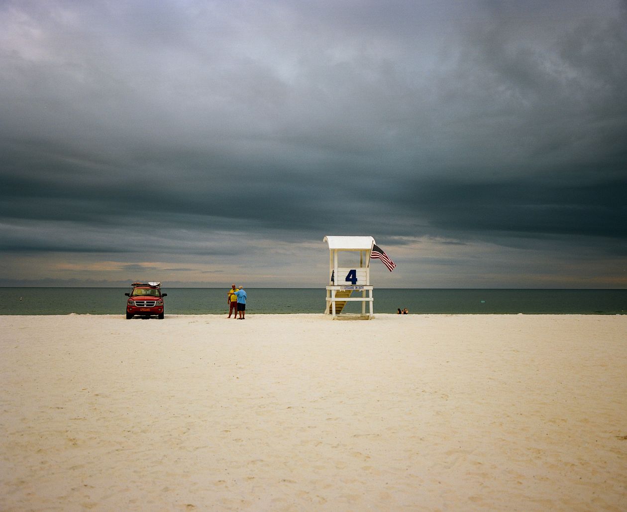 Lifeguard tower at Mobile Beach, Alabama.
