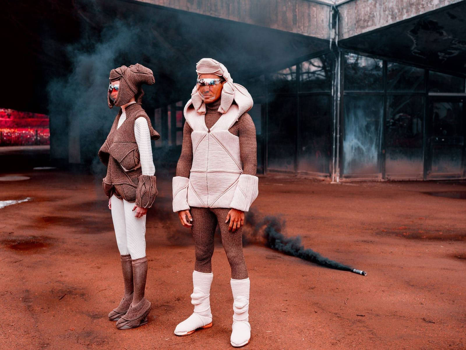 For a new collaboration with Xavier Brisoux , Mathieu Drouet chose the equatorial greenhouse at the Jardin des Plantes in Lille, designed by architect Jean-Pierre Secq, as the set… - Image 4