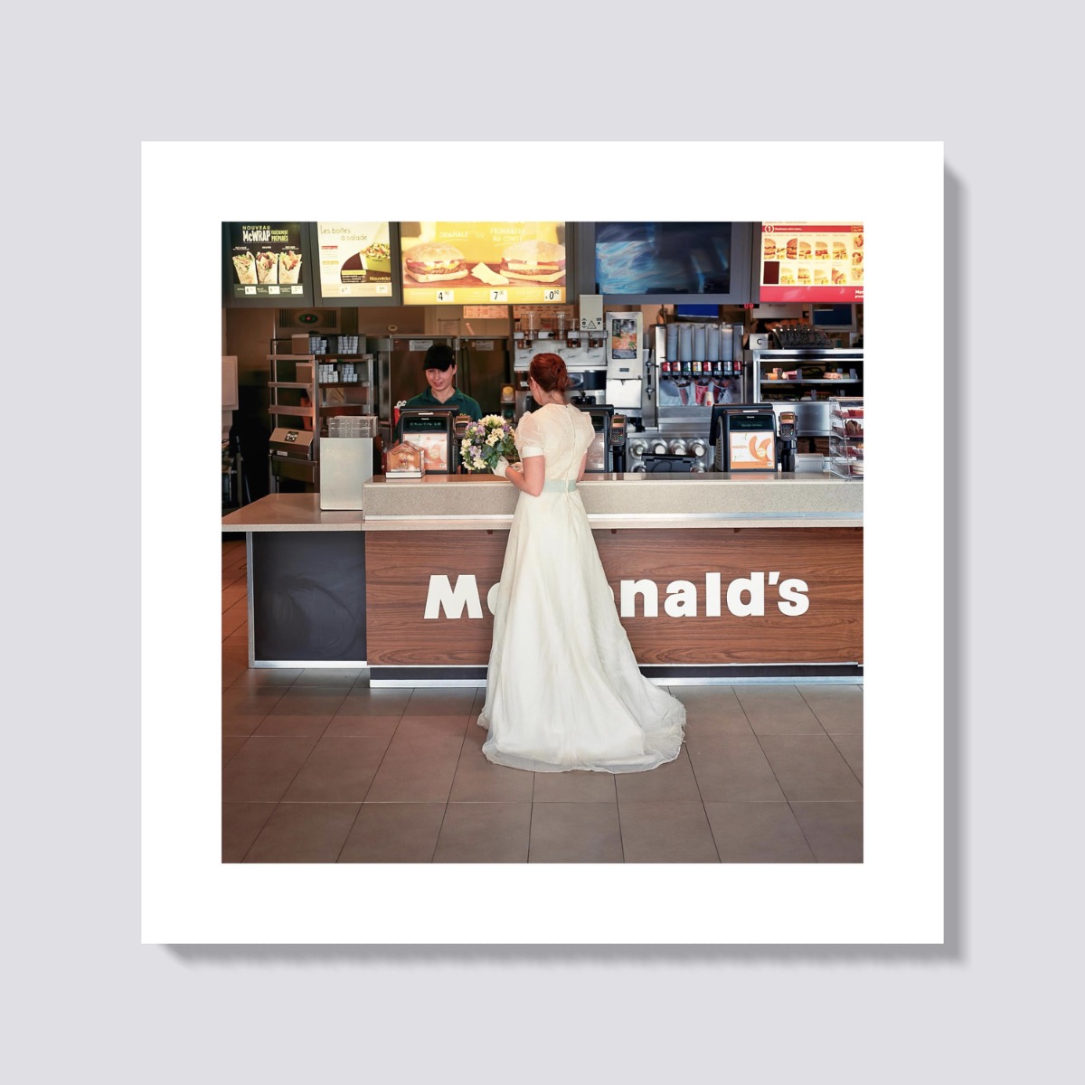 Laurence at the Mac Donalds — Laurence series, photograph by Mathieu Drouet