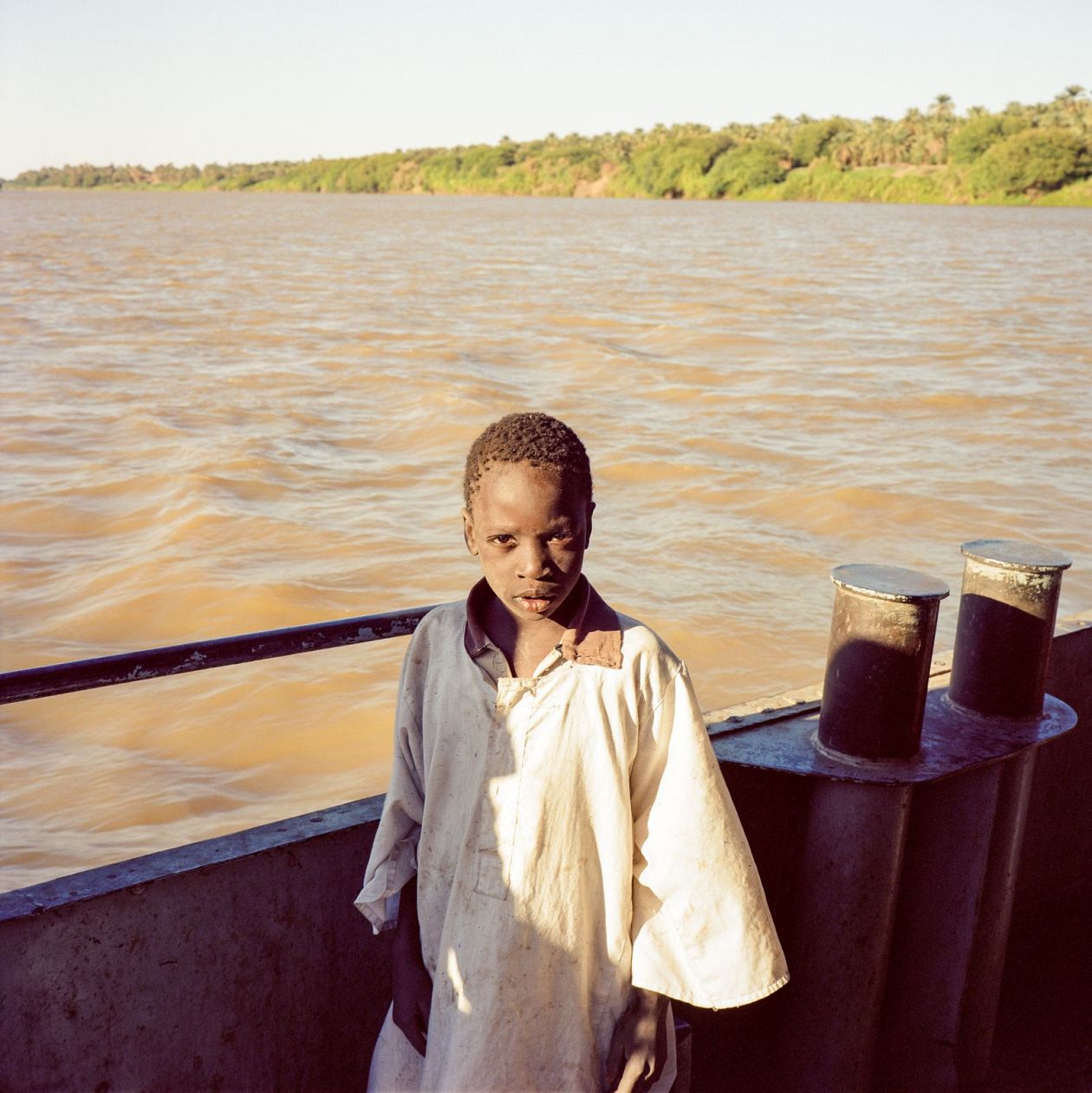 little boy on the boat. Nubia, Sudan