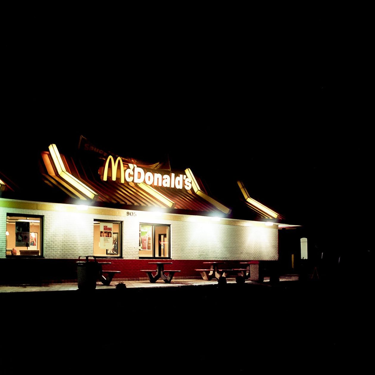 Night view of a McDonalds restaurant in Memphis